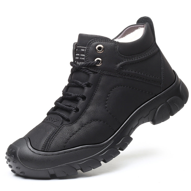 Men's Winter Plus Velvet Warmth And Thick Cotton Shoes