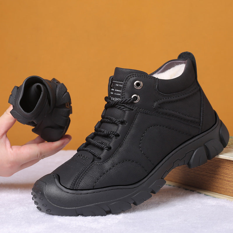 Men's Winter Plus Velvet Warmth And Thick Cotton Shoes